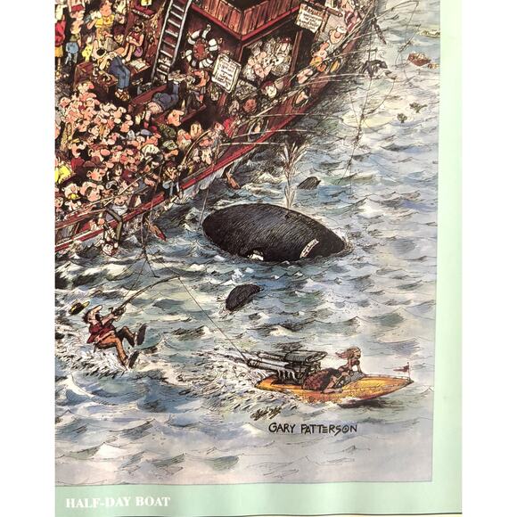 Gary Patterson 20th Anniversary Half-Day Boat Print 11 x 14 1990 - Picture 3 of 8
